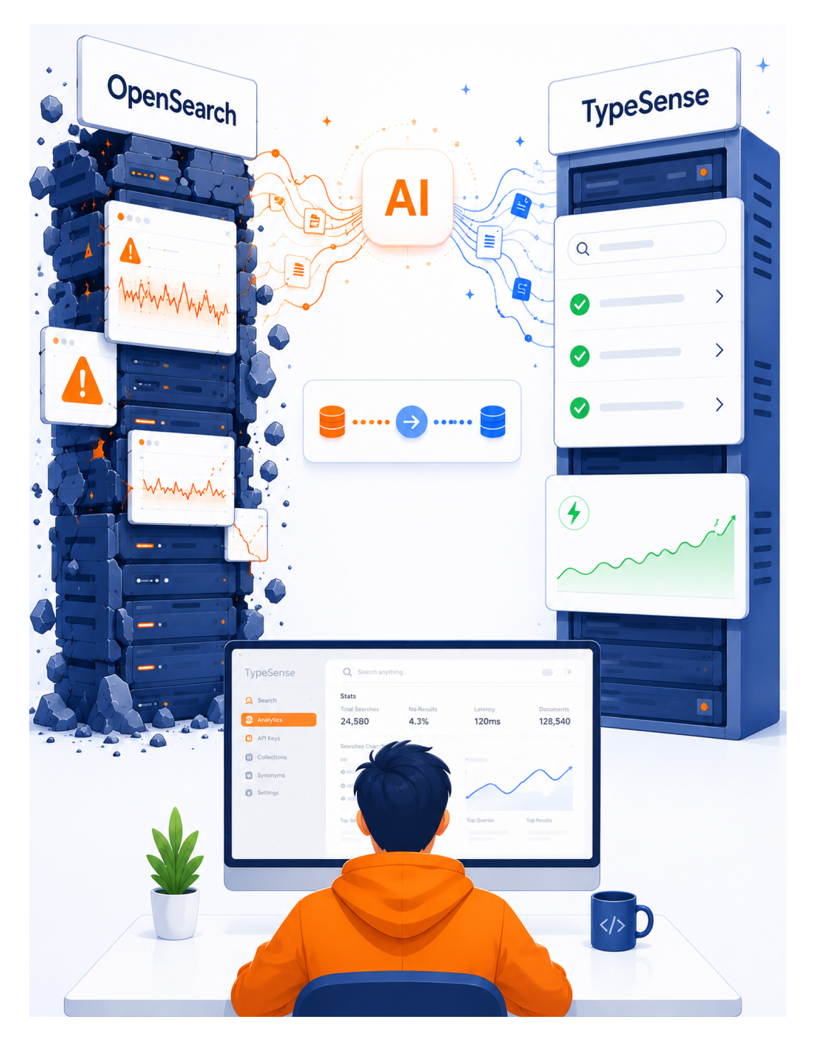 Миграция с OpenSearch на TypeSense с помощью ИИ